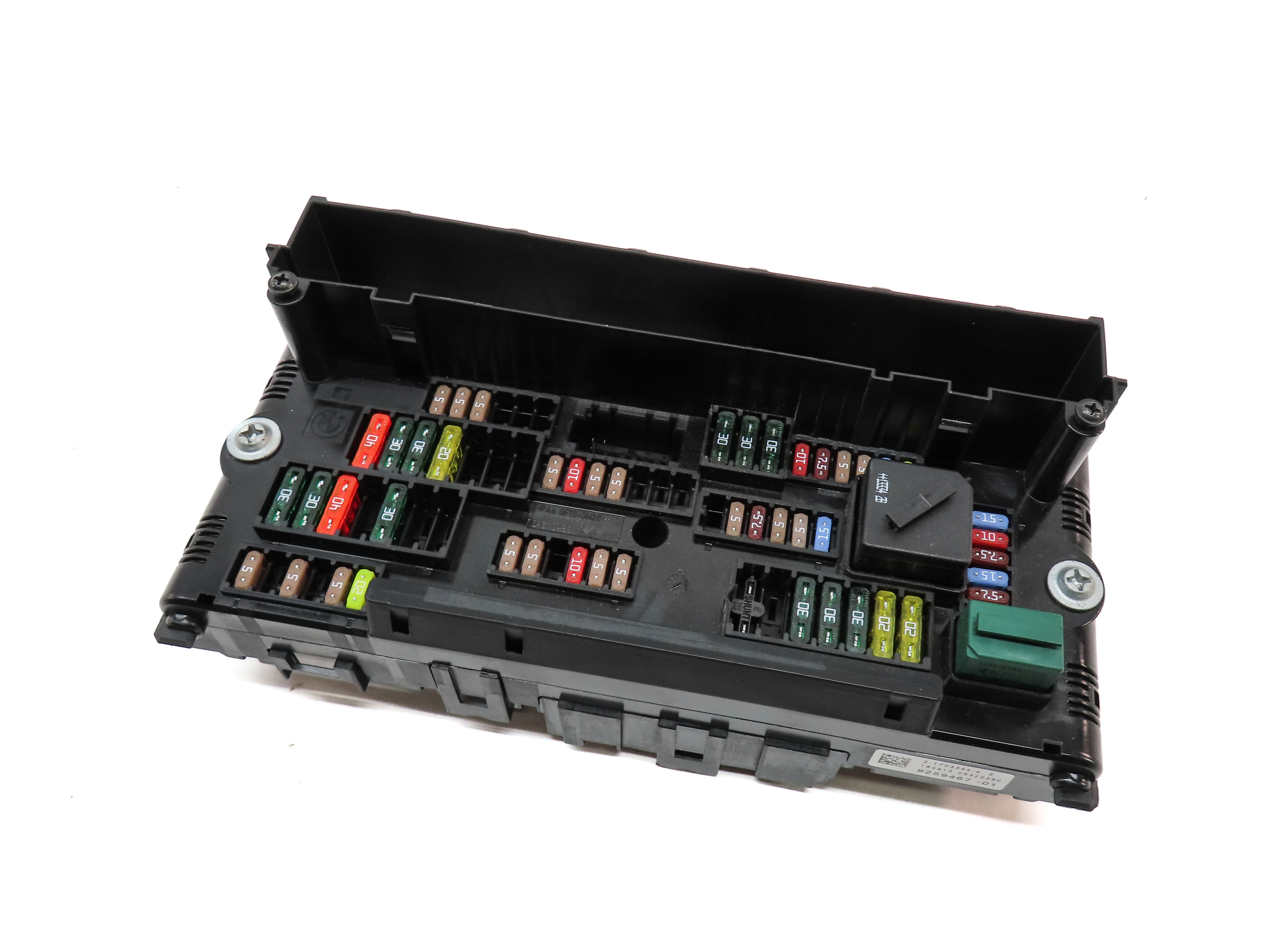 2014 BMW X3 (F25) FRONT POWER DISTRIBUTION FUSE BOX BCM BODY MODULE HOUSING — exact item pictured